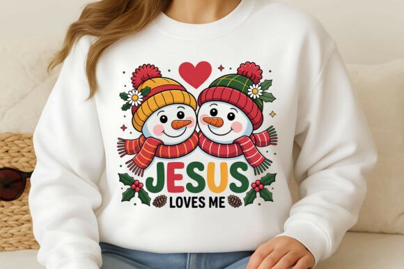Jesus Loves Me PNG: Christmas Graphics Freebies